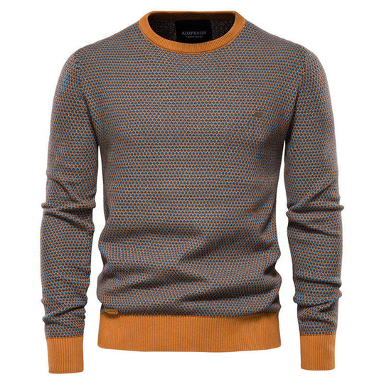 Herren Strickpullover im modernen Wabenmuster mit angenehmem Tragegefühl