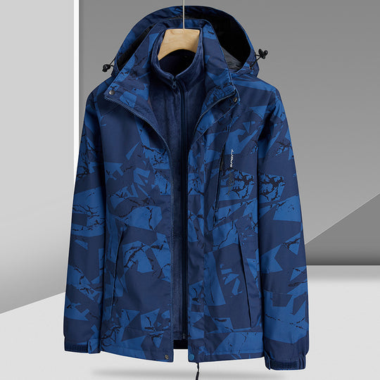 Herren Wasserabweisende Outdoor-Jacke mit integrierter Fleece-Innenjacke Shop Nory