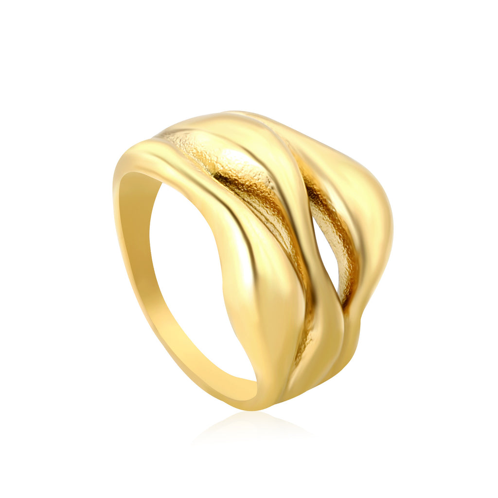 Damen Ring mit modernem, geschwungenem Design Shop Nory
