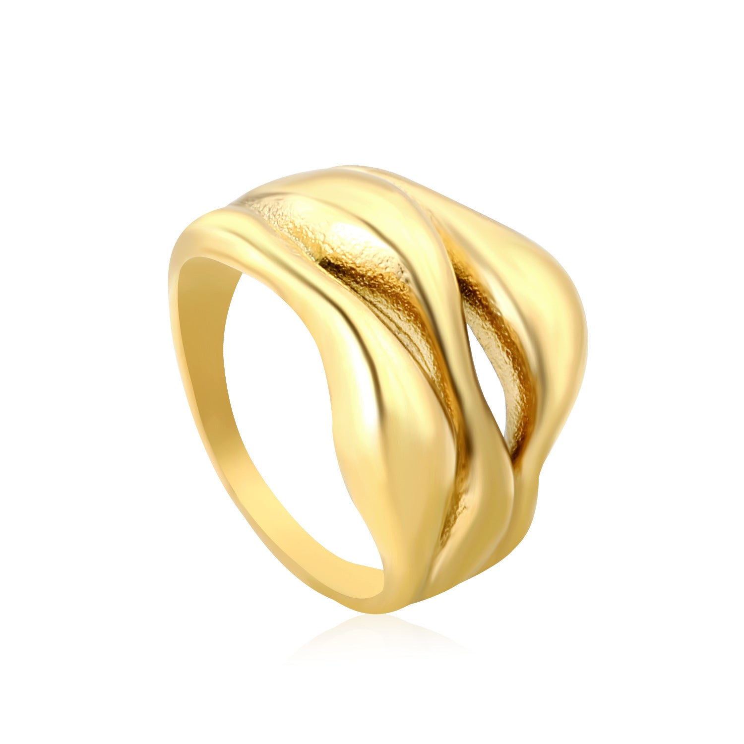 Damen Ring mit modernem, geschwungenem Design Shop Nory