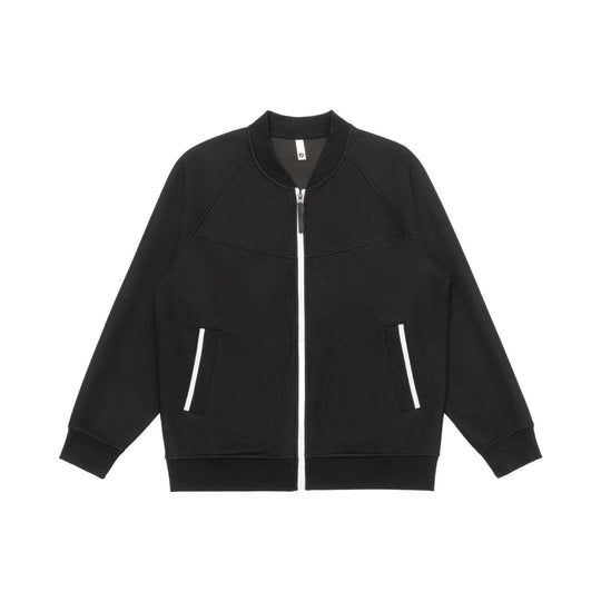 Unisex Sweatjacke im Bomberstil mit durchgehendem Reißverschluss, Raglanärmeln und Kontrastbesatz Shop Nory