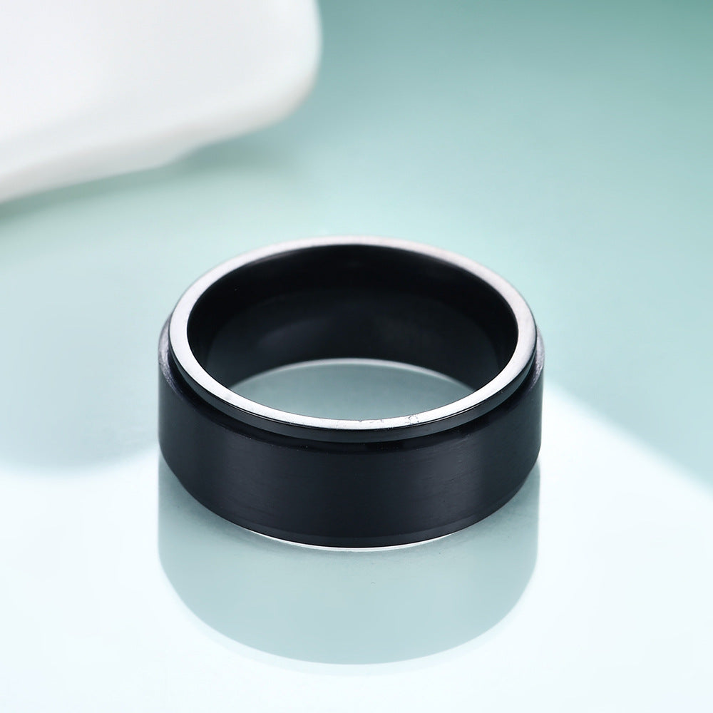 Herren Ring mit elegantem, gebürstetem Finish und polierter Kante Shop Nory