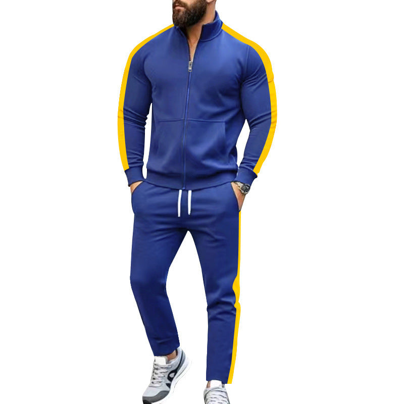 Herren Sportlicher Trainingsanzug mit modernem Stehkragen und praktischen Taschen