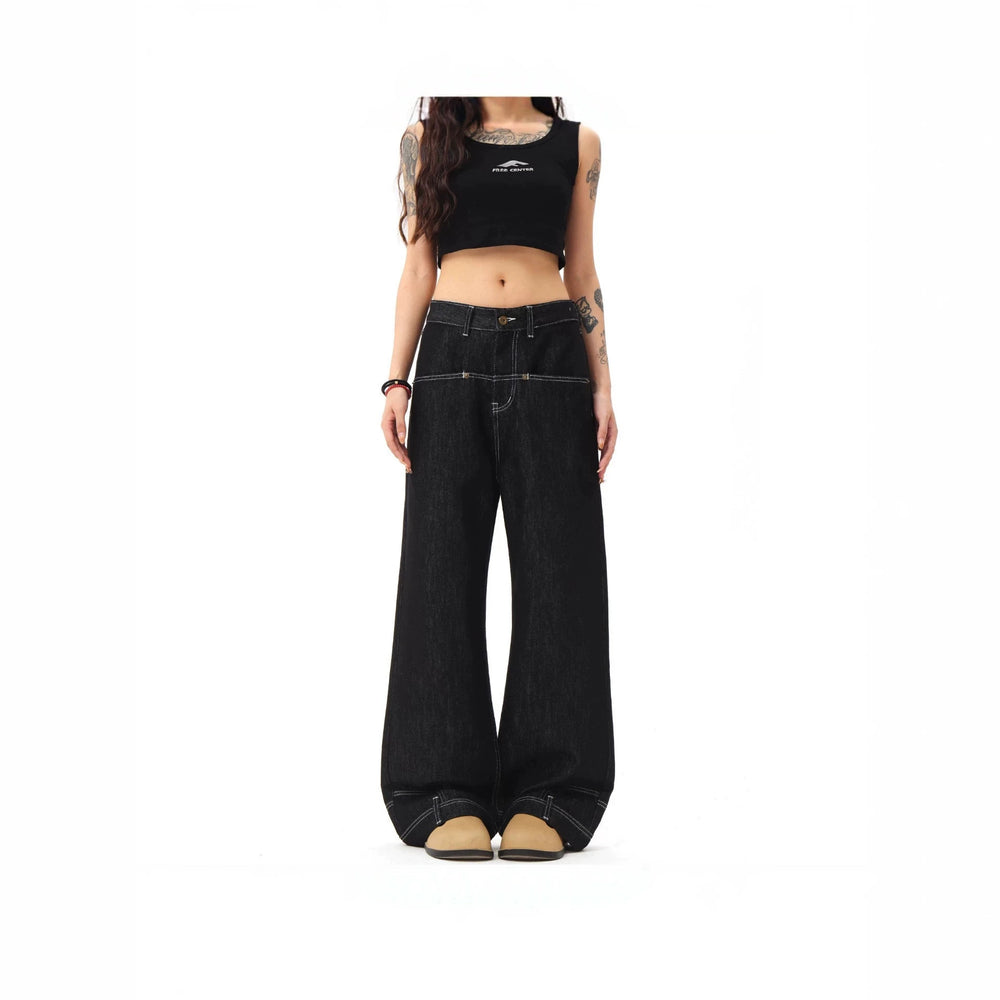 Damen Hochtaillierte Jeans mit weitem Bein Shop Nory