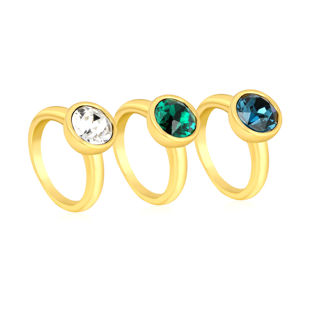 Damen Ring mit funkelndem Kristall und modernem Design Shop Nory