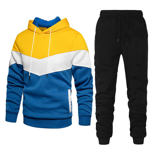 Herren nan zweifarbiges Hoodie-Joggingset mit Kängurutasche, tapered Jogginghose und doppellagiger Kapuze Shop Nory