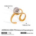 Damen Offener Ring mit elegantem Kugeldesign aus hypoallergenem Edelstahl Shop Nory