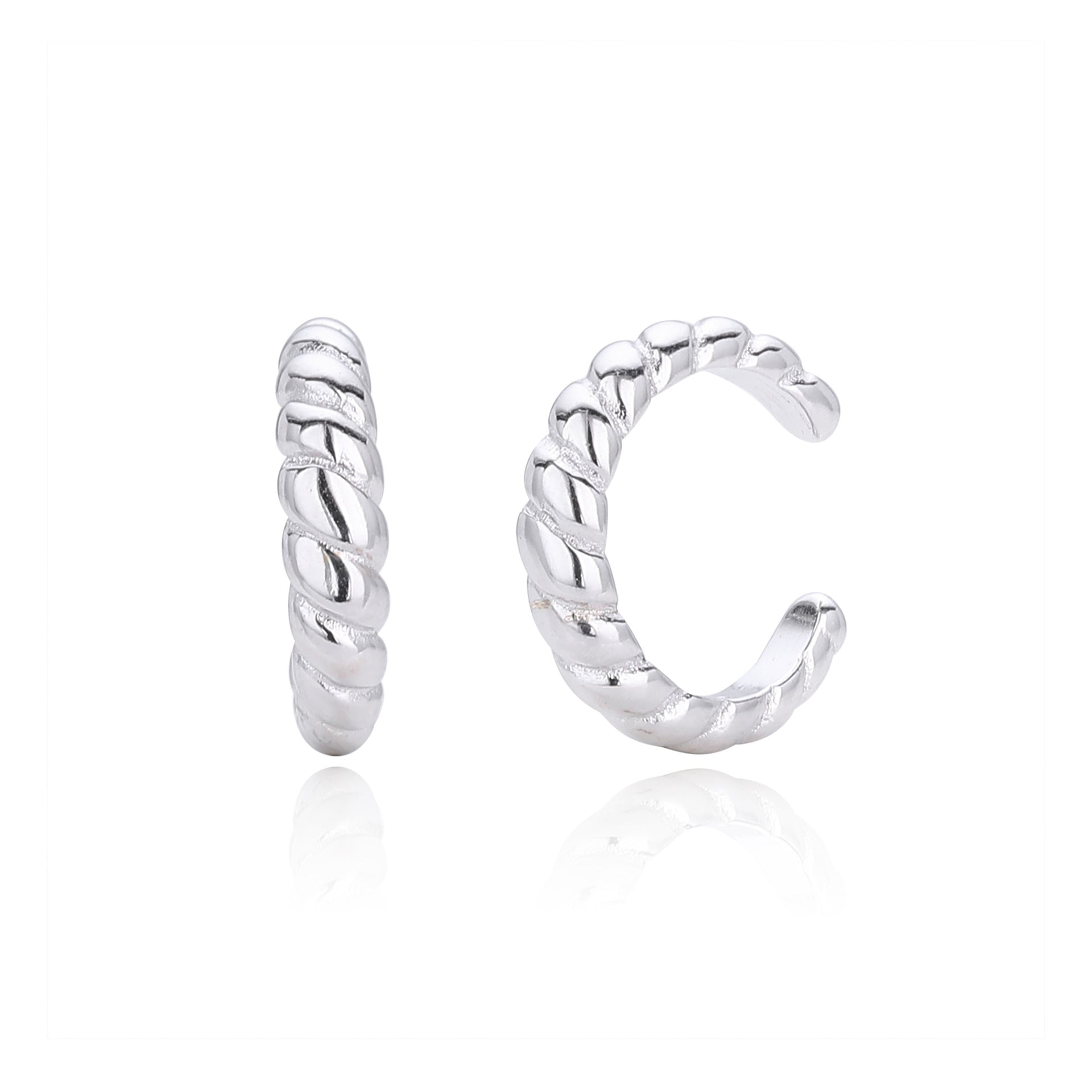 Damen Ohrhänger im eleganten Zopfmuster aus hochwertigem 925 Sterling Silber Shop Nory