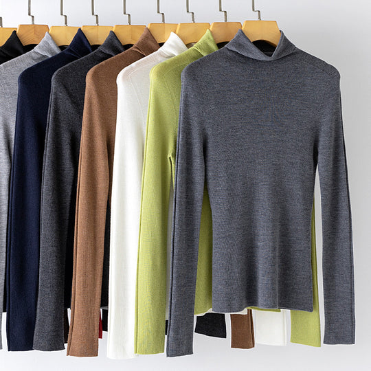 Damen Feiner Rollkragenpullover aus Stretch-Feinstrick mit schmaler Schnittführung Shop Nory