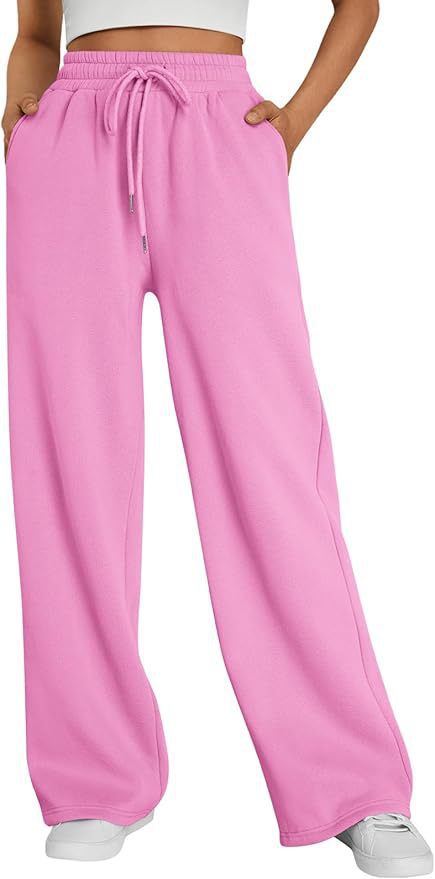 Damen nan weite Loungehose mit hohem Elastikbund, verstellbarem Kordelzug und fließender Palazzosilhouette Shop Nory