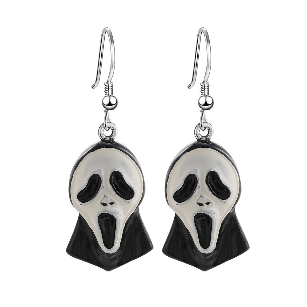 Damen Ohrringe mit schaurigem Screamer-Motiv Shop Nory
