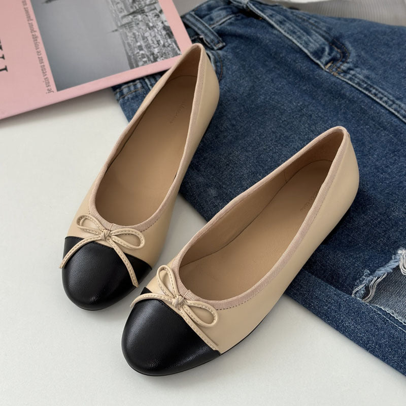 Damen Ballerinas mit zeitlosem Design und eleganter Schleifenapplikation