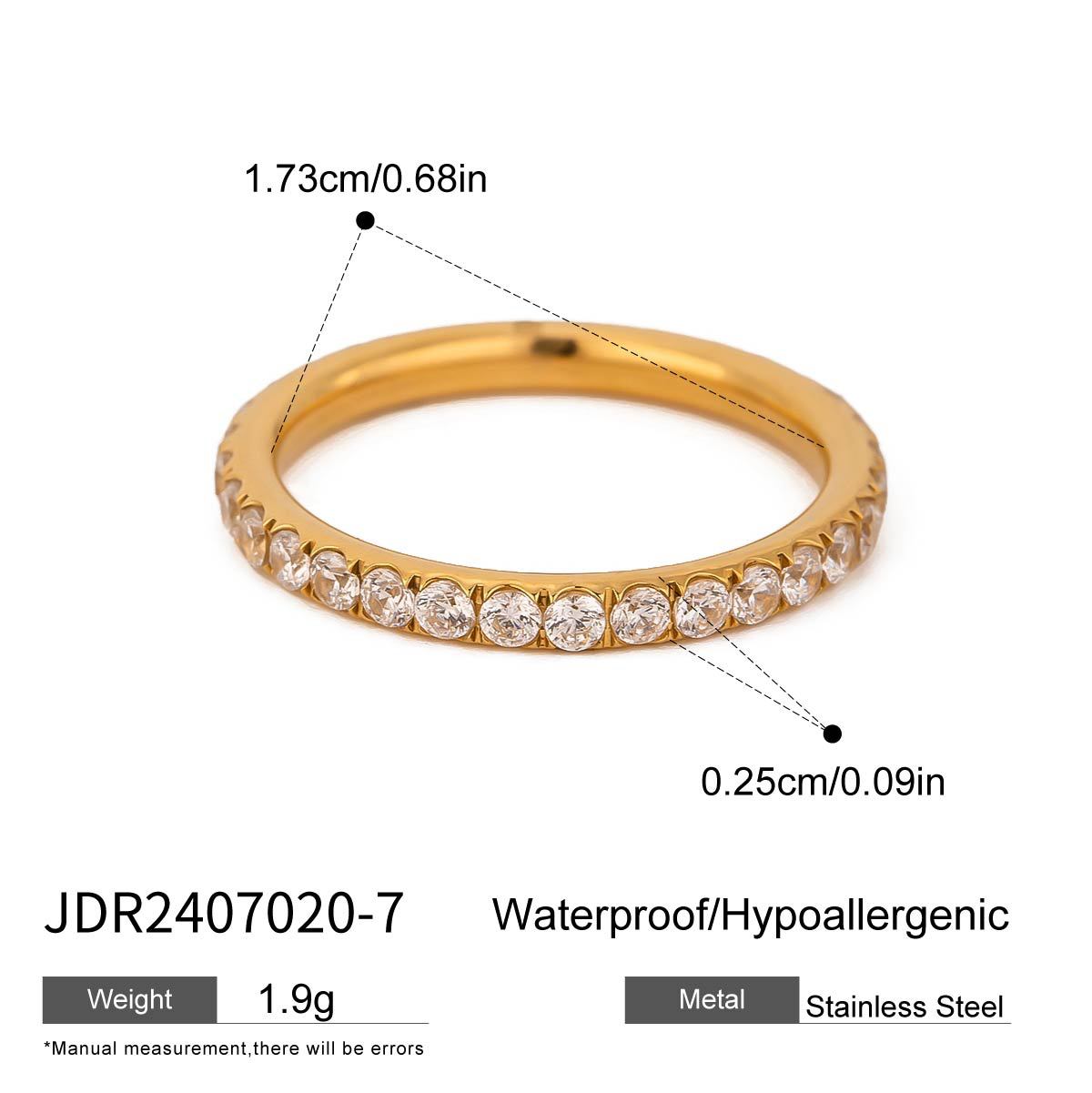 Damen Offener Ring mit funkelnden Zirkonia-Akzenten Shop Nory