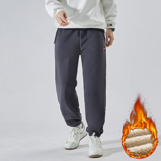 Herren Gefütterte Sweatpants mit Sherpa‑Innenfutter und elastischen Bündchen Shop Nory