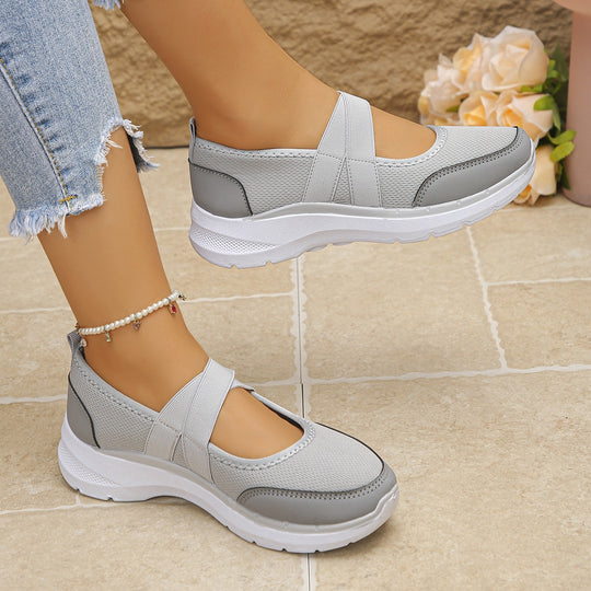 Damen Sportive Mary-Jane-Sneaker mit elastischem Kreuzriemen Shop Nory