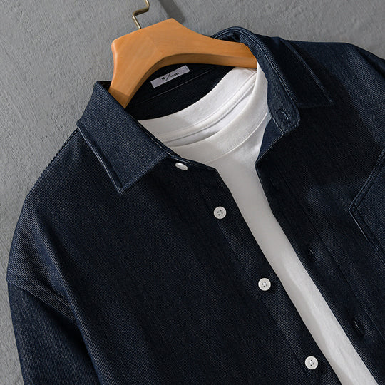 Herren Denim-Overshirt im Hemdjackenstil mit Brusttasche und durchgehender Knopfleiste Shop Nory