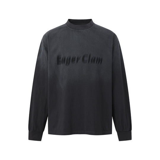 Unisex Oversize-Sweatshirt mit Troyerkragen und verschwommenem Logo-Print Shop Nory