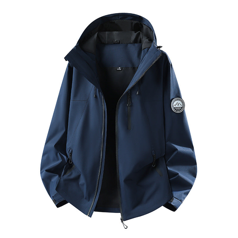 Herren Wasserdichte Softshell-Jacke mit Kapuze und atmungsaktiver Membran Shop Nory