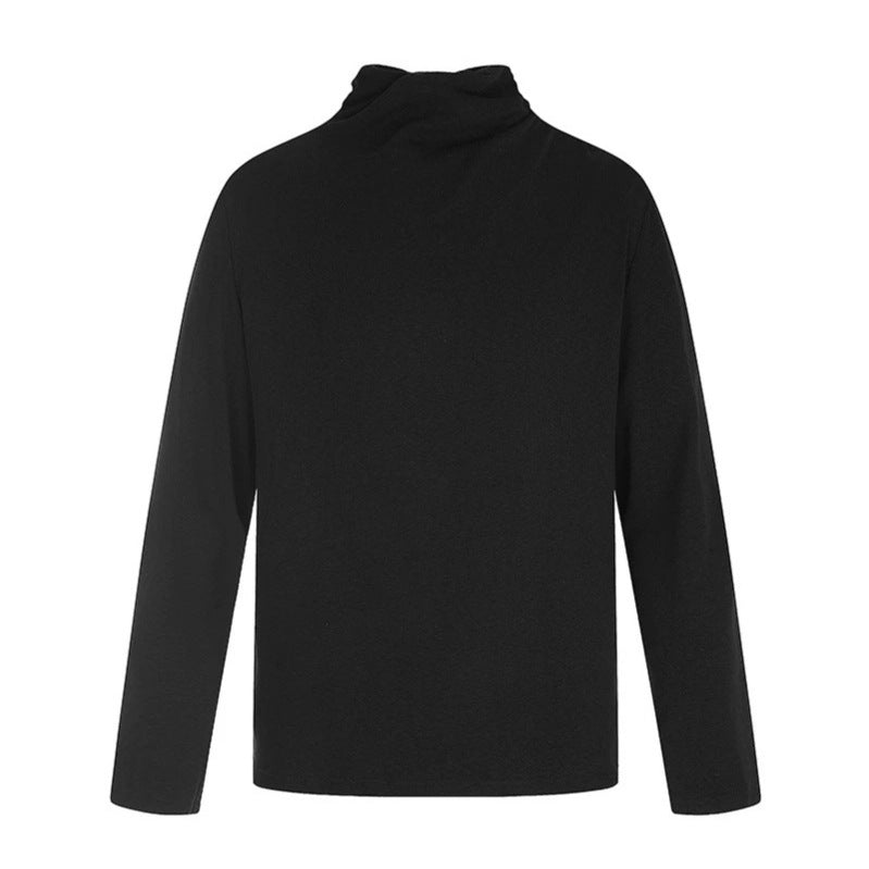 Herren Langarmshirt mit weitem Stehkragen aus softem Jersey Shop Nory