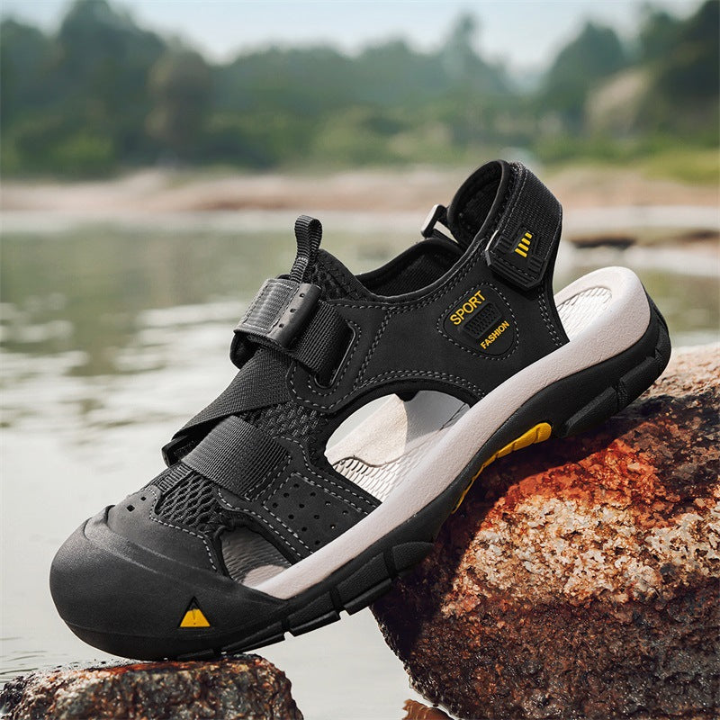 Herren Sportliche Outdoor-Sandalen mit verstellbarem Riemen und rutschfester Sohle