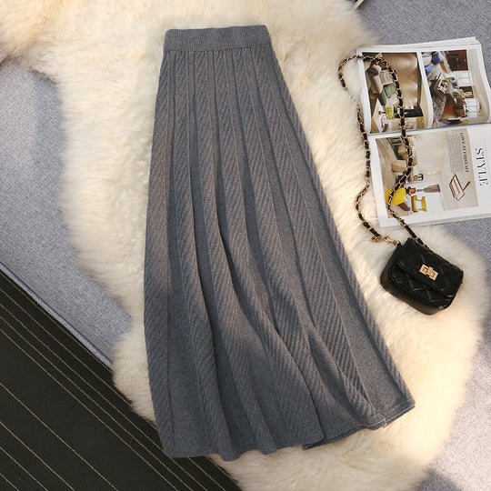 Damen Plissierter Maxirock mit hohem Bund Shop Nory
