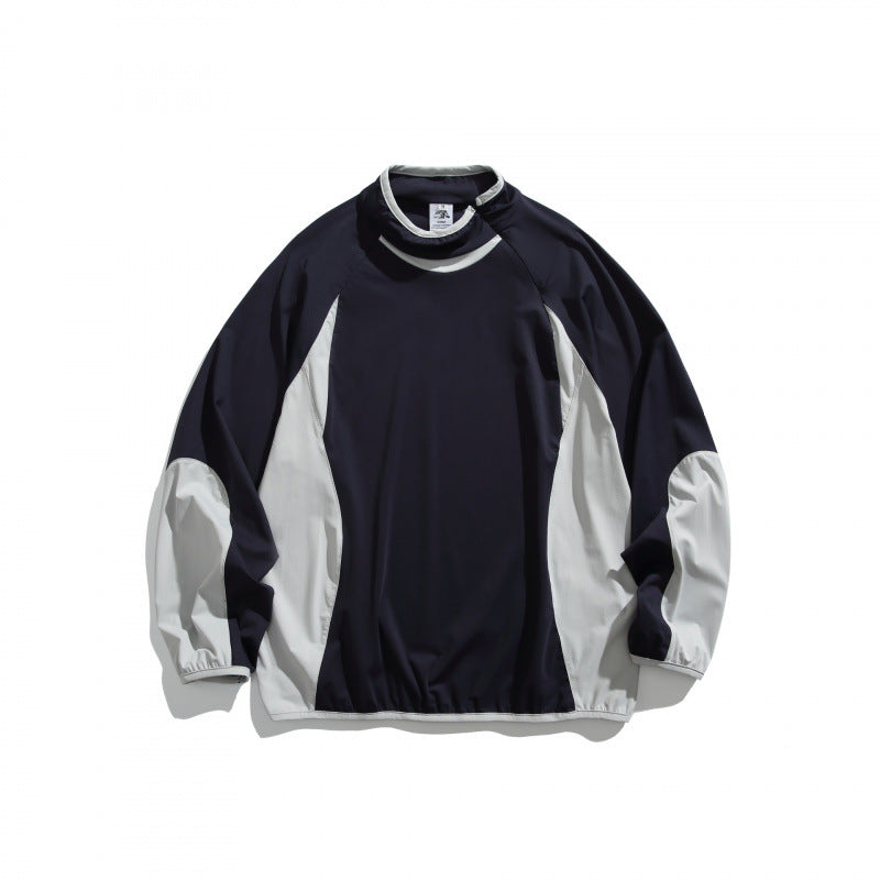 Unisex Weit geschnittenes winddichtes Funktions-Sweatshirt mit Kontrastpaneelen Shop Nory