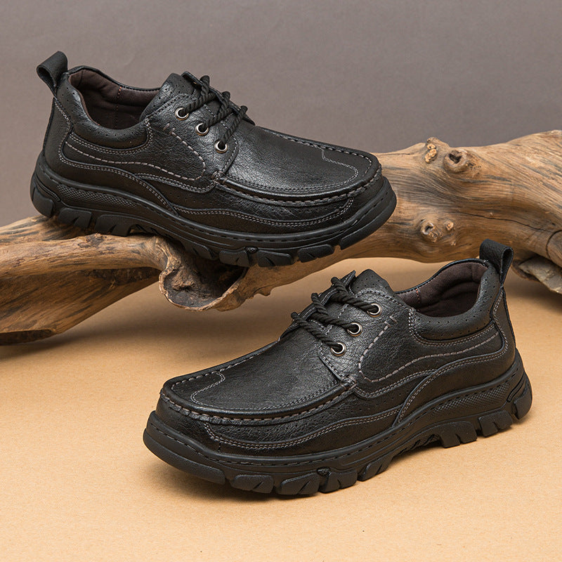 Herren Komfortable Lederschuhe mit rutschfester Sohle