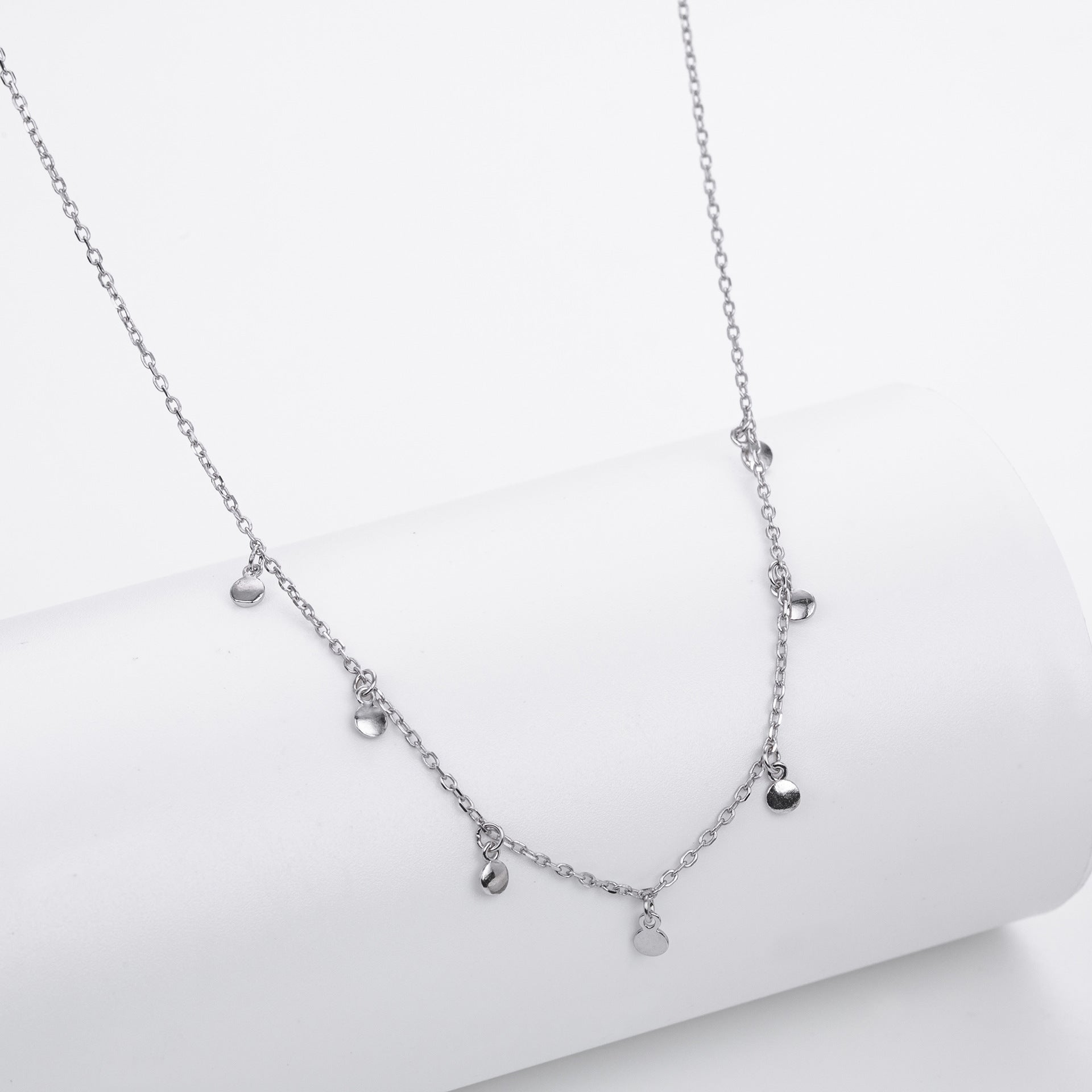Damen Halskette mit zarten, hängenden Anhängern aus hochwertigem 925 Sterling Silber Shop Nory