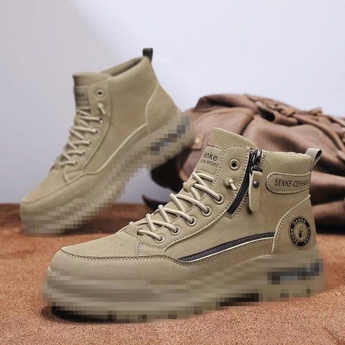 Herren knöchelhohe Sneaker-Boots aus Veloursleder mit Reißverschluss und profilierter Gummisohle Shop Nory