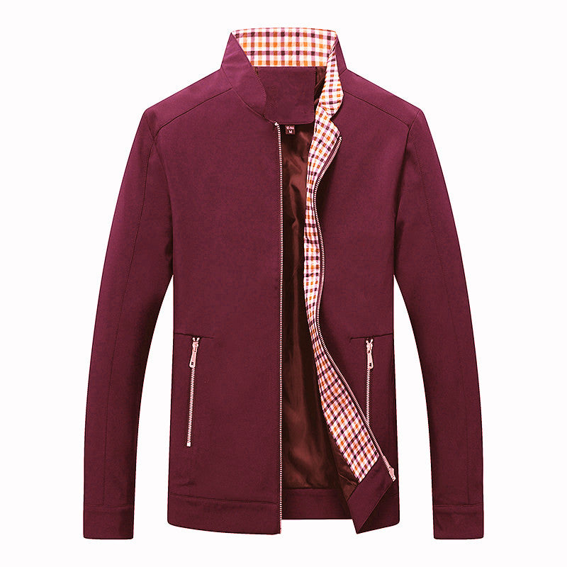 Herren Leichte Softshell-Blousonjacke mit Stehkragen und karogefüttertem Innenfutter Shop Nory