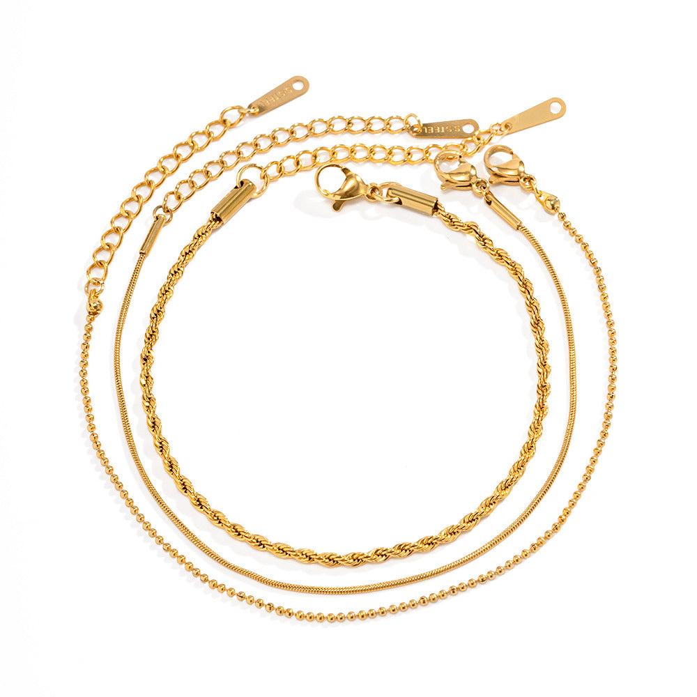 Damen Armband-Set mit drei eleganten Gliederketten Shop Nory
