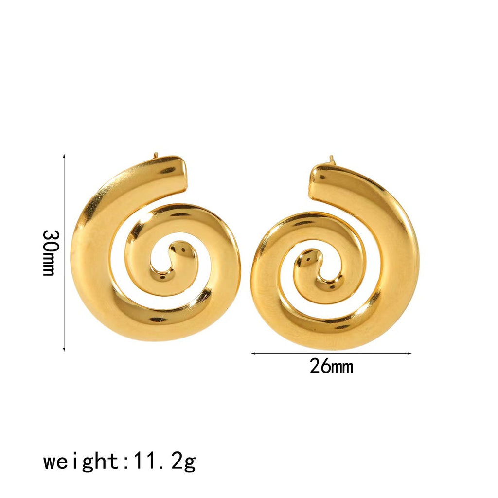 Damen Ohrhänger im modernen Spiral-Design Shop Nory
