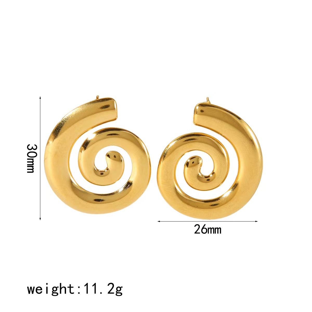 Damen Ohrhänger im modernen Spiral-Design Shop Nory