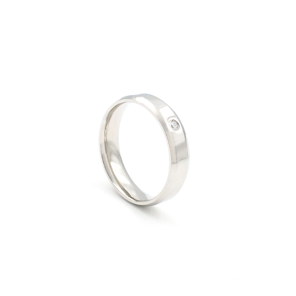 Damen schmaler Edelstahlring mit funkelndem Zirkonia Shop Nory