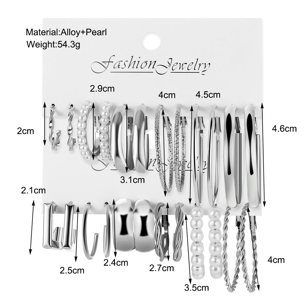 Damen Creolen-Set mit funkelnden Details und vielseitigen Designs Shop Nory