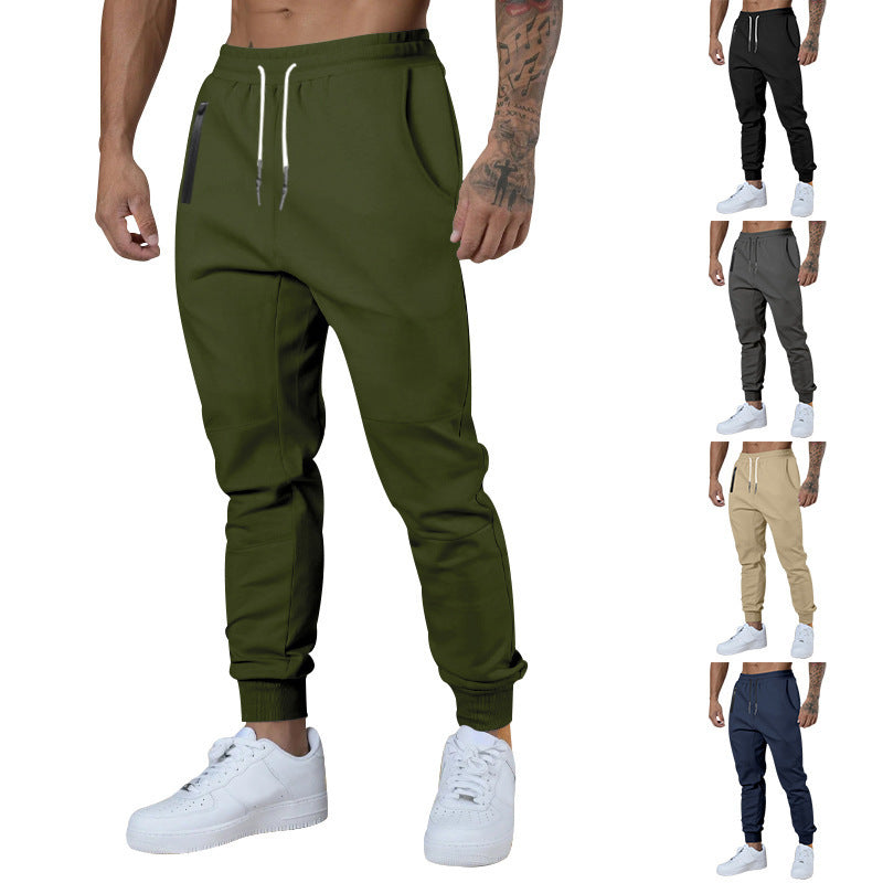 Herren nan taillierte Trainingshose mit elastischem Bund Reißverschlusstaschen und schmal zulaufendem Bein Shop Nory