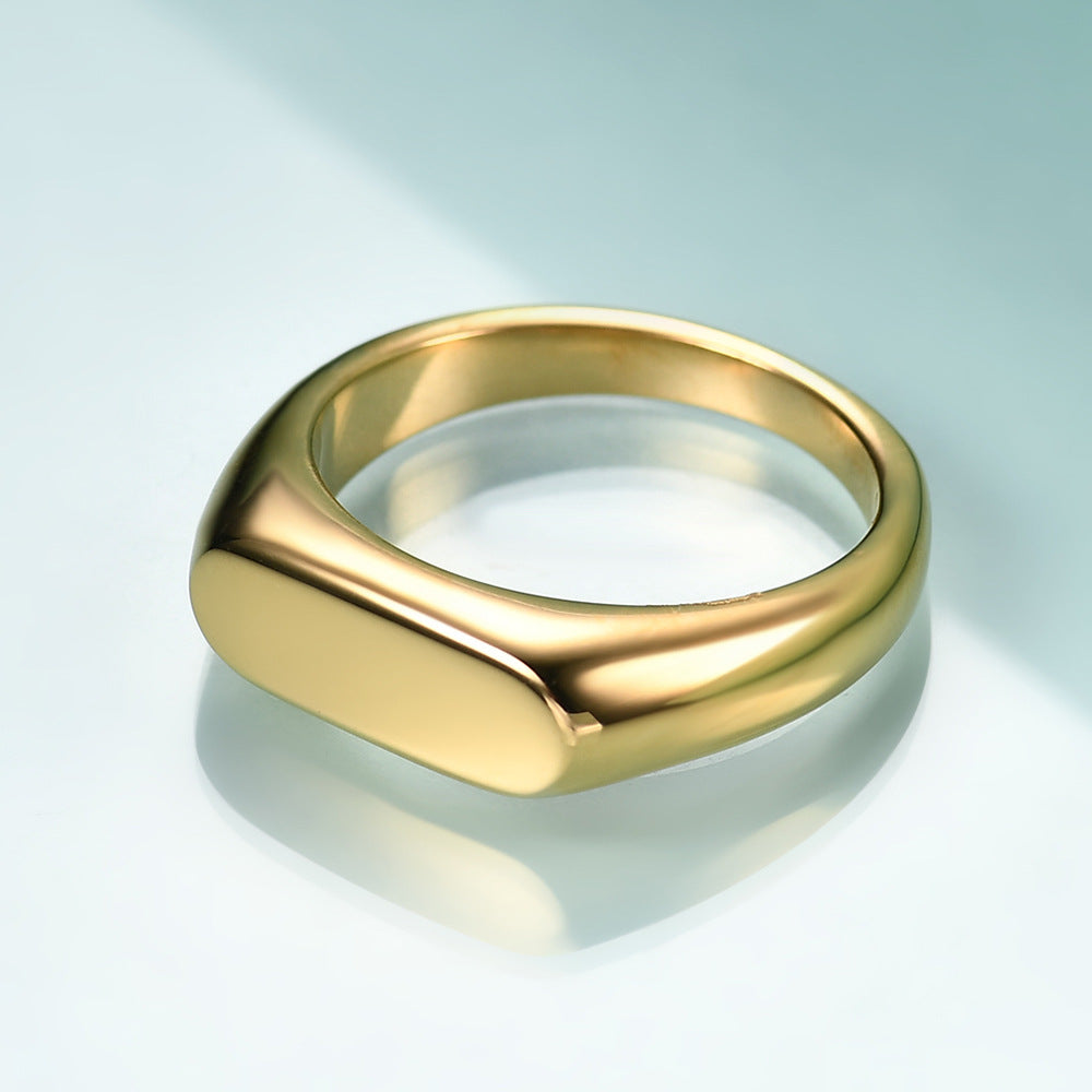 Damen Ring aus hochwertigem Edelstahl mit minimalistischer Oberfläche Shop Nory