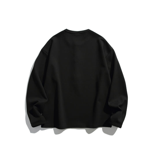 Unisex Waffelstrick-Henleyshirt mit Knopfleiste und Rundhalsausschnitt Shop Nory