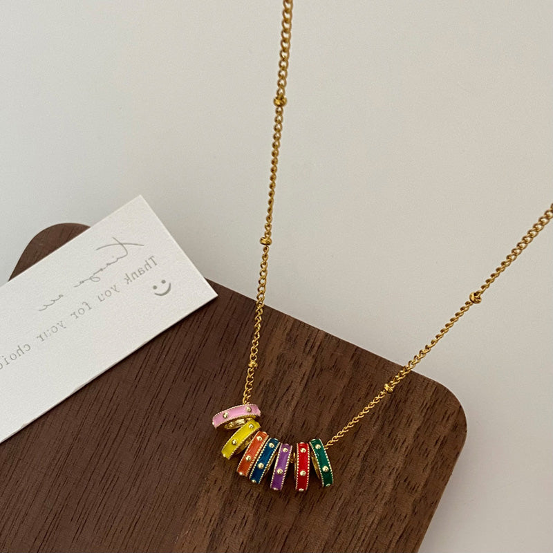 Bunte Halskette Mit Bohemian-Anhänger | Shop Nory