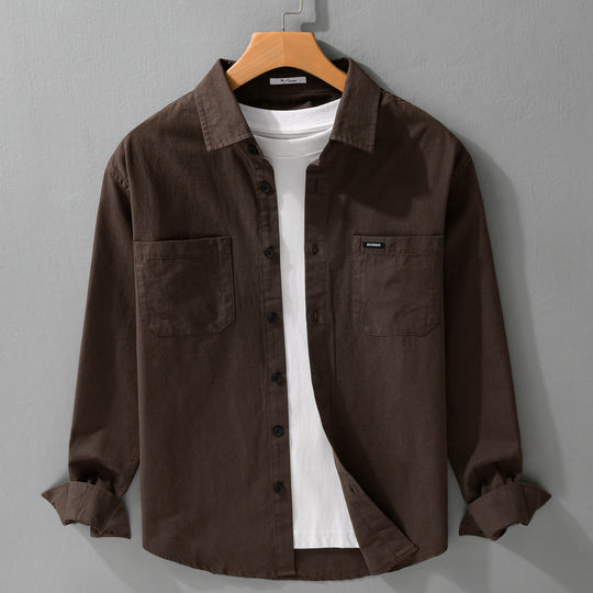 Herren Baumwoll-Overshirt im Hemdjackenstil mit aufgesetzten Brusttaschen und relaxed Fit Shop Nory