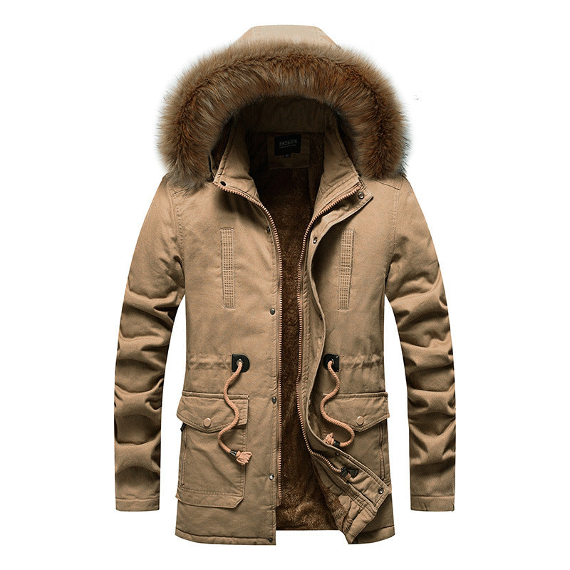 Herren Winterparka mit Kunstfellkapuze und Teddyfutter Shop Nory