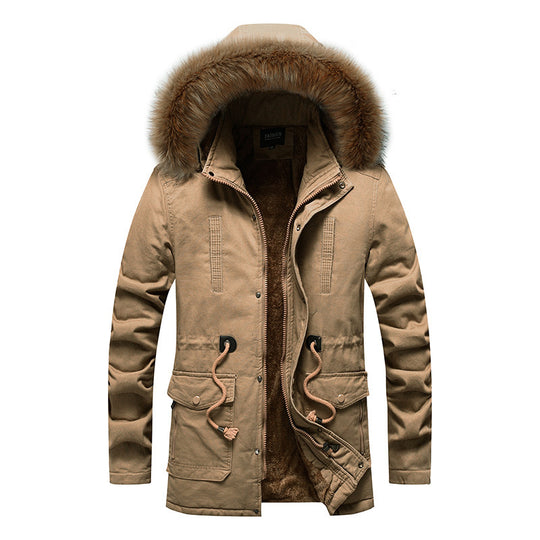 Herren Winterparka mit Kunstfellkapuze und Teddyfutter Shop Nory