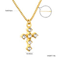 Damen Halskette mit funkelndem Kreuz-Anhänger und eleganter Gliederkette Shop Nory