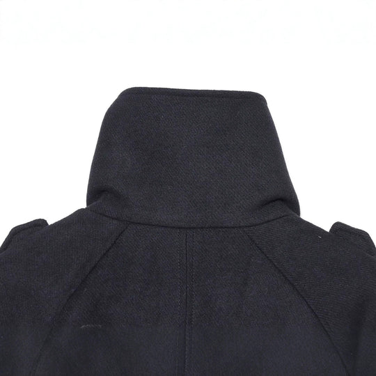 Damen Kurzer Doppelreihiger Cape‑Mantel mit hohem Stehkragen und Epauletten Shop Nory