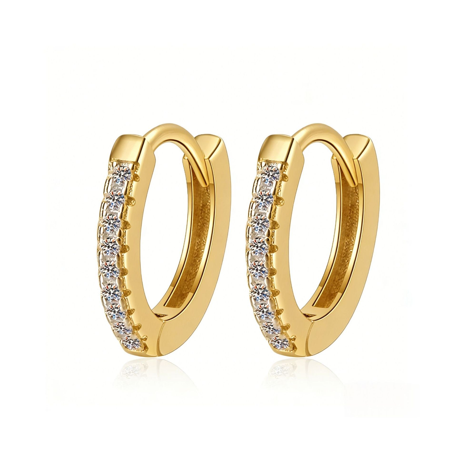 Damen Creolen mit glitzernden Zirkonia Steinen Shop Nory