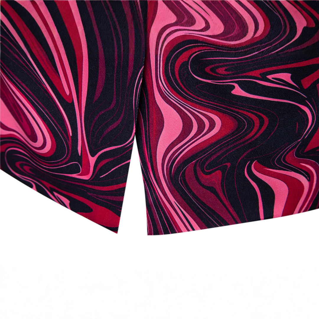 Herren Zweiteiliges Statement-Sakko und Anzughose mit psychedelischem Swirl-Print Shop Nory