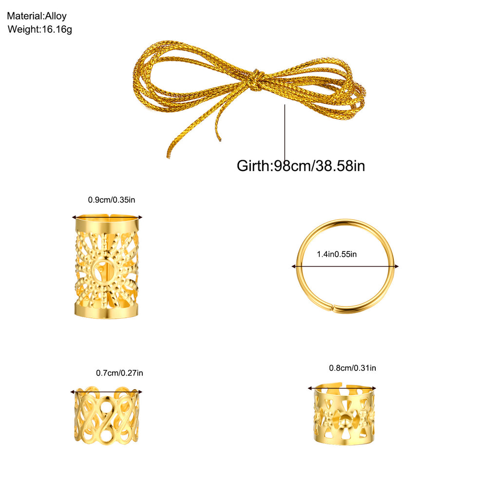 Damen Haaraccessoire-Set mit dekorativen Zopfperlen und Kettendetails Shop Nory