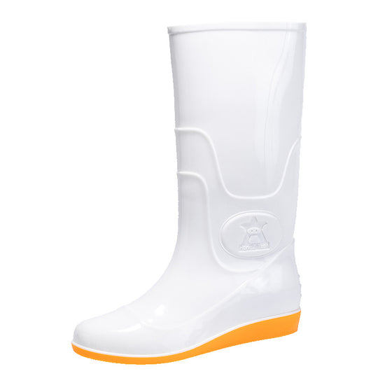 Damen Glänzende mittelhohe Regenstiefel aus PVC mit leichtem Keilabsatz Shop Nory