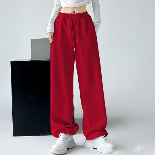 Damen nan extraweite Palazzo-Sweathose mit hohem Komfortbund, seitlichen Eingrifftaschen, Schlitz am Saum und Kordelzug Shop Nory