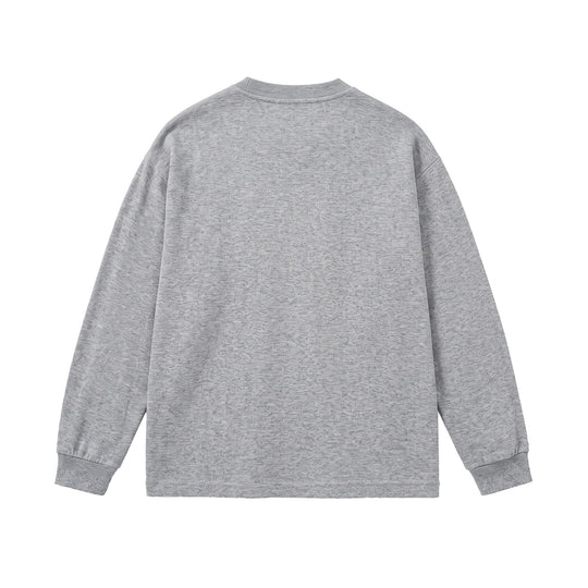 Unisex Gerippter Oversize-Pullover mit Raglanärmeln und Metalllogo Shop Nory
